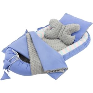 Joyz Conjunto De Ninho De Bebé 5 Pcs. 90X50 Cm Algodão Padrão Baleia