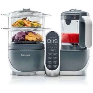 Babymoov Processador alimentos bebés 5-em-1 Nutribaby + 2200 ml cinza