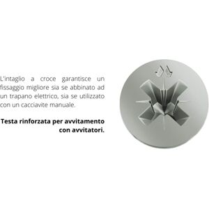 Evotrade Parafusos para Madeira (L - 20 x 4mm - Panelvit TSP em aço temperado - Auto-roscantes - Galvanizados e lubrificados - Resistentes à corrosão - 500 Peças)