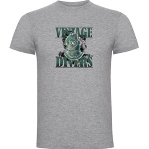 Kruskis T-Shirt Vintage de Homem para Mergulho Divers Cinzento (XL)