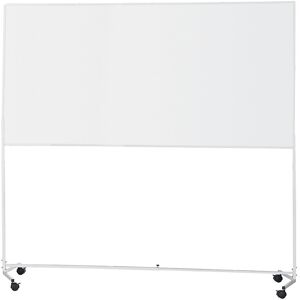 eurokraft basic Quadro branco com chassi rolante, aço, revestido, LxA 2000 x 1000 mm