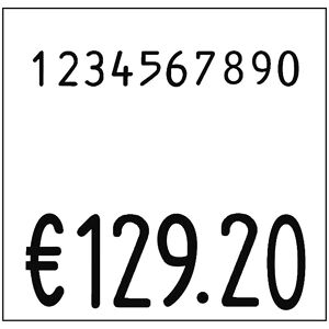 ratioform Etiquetas para aplicador de preços, LxA 29 x 28 mm, UE 24 rolos de 700 unid., branco