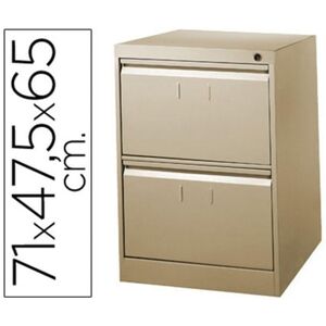 Oem Ficheiro Metalico para Capas de Suspensao com 2 Gavetas 710 X 475 X 650 Mm Na Cor Bege Preco Uni. Venda Multiplos 1