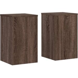 Vidaxl Conjunto 2 Suporte para plantas Marrom Madeira processada (30 x 30 x 50 cm)