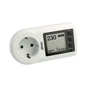 Alecto Monitor De Consumo Elétrico (16a 250v) Cor Branca (3xlr44 Não Incluído)