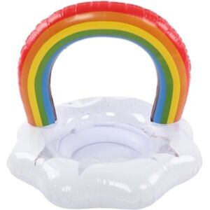 Slowmoose Boia de natação inflável Rainbow para bebês, bóia de natação infantil com assistência de segurança