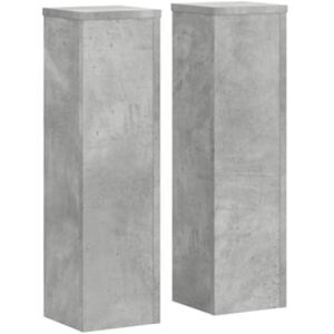 Vidaxl Conjunto 2 Suporte para plantas Cinzeto Madeira processada (17 x 17 x 60 cm)