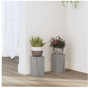 Lovely Home Suportes P/ Plantas 2 Pcs 10x10x18 Cm Derivados De Madeira Wsd949992 Adorável Casa