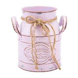 Neveance Vaso Vintage de Metal Galvanizado Jarra de Leite com Alça Decorativa