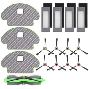 Uisave Irobot Roomba Combo 113 R113840 Kit de Acessórios para Aspirador Pó Robô 1 Escova Principal 4 Filtros Hepa 8 Escovas Laterais 3 Panos Limpez