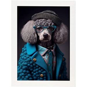 Nacnic Plate Plate Com Óculos Otimistas Em Fotografia Em Cores Ilustrações Engraçadas Realistas De Animais Com Roupas Humanas A3 Marco Blanco