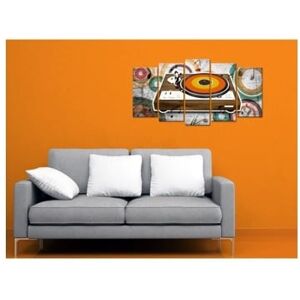 S/marca Disco de Registro de Gráfico Deco Vintage 150X80 Cm