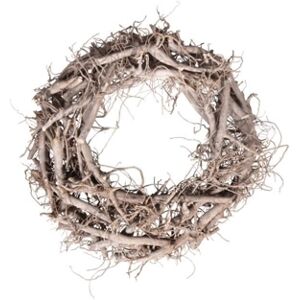 Rayher Coroa de vime, branco escovado, ø40cm, altura 8cm Branco
