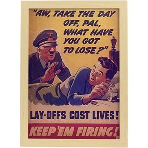 Nacnic Póster vintage de guerra 3. Com imagens de publicidade antigas e antigas.