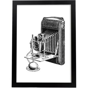 Nacnic Póster Perda da Câmera Fotográfica Antiga. Cartazes com Objetos Vintage
