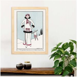Nacnic Póster Modelo Vintage 006. com As Ilustrações de Arte de George Barbier.