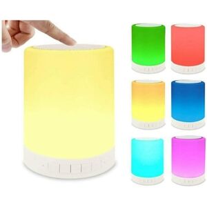 Chronus Alto-Falante Bluetooth com Luz Noturna Alto-Falante Led com Sensor de Toque Estéreo e Controle de Luz Noturna Abajur de Cabeceira Abajur