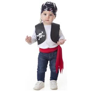 Creaciones Llopis Fato de Bebé Kit Colete Caveira Pirata (Tam.: 1 ano)