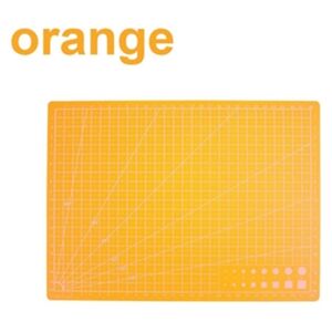 S/marca A4 Pvc Grade Linhas Tábua De Corte Profissional Auto Cura Tapete De Corte Multiuso Para Costura De Quilting Scrapbooking Artesanato Diy Laranja