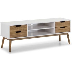 Vs Venta-Stock Móvel TV Java (140x50x52 cm - Pinho Maciço - Branco)