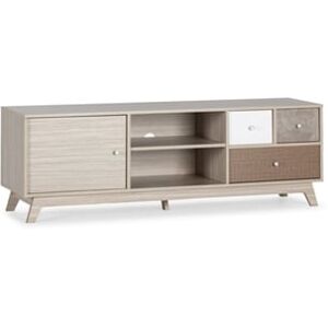 Vs Venta-Stock Móvel Tv Maia 1 Porta e 3 Gavetas Multicoloridas