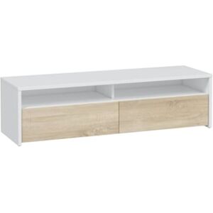 Vs Venta-Stock Móvel Tv Silva 2 Portas Branco/Carvalho 130 Cm