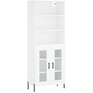 Vidaxl Aparador alto Branco Madeira processada (69,5x34x180 cm)