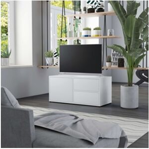 Pangshiyuan Móvel de Tv 80X34X36 Cm Derivados de Madeira Branco