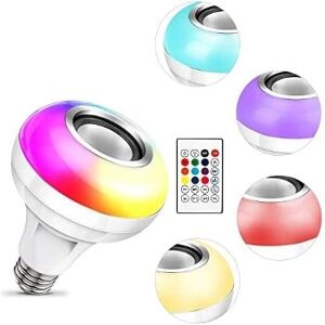 Eifson Lâmpada, Alto Falante Com Lâmpada Com Bluetooth Rgb Regulável Multicolorido, Controle Remoto