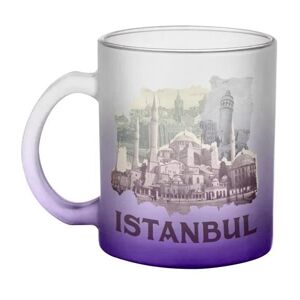 Fabulous Caneca de Vidro Roxa Istambul Vintage Travel Culture Türkiye