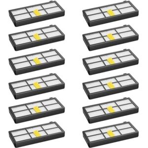 Uisave Conjunto de 12 Filtros Para Irobot Roomba 800 850 851 860 865 866 870 871 876 880 885 886 890 891 896 900 960 966 980 Robô Aspirador Kit Peças Acessór