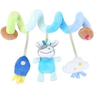 Yemaesre Carrinho De Bebê Pendurado Boneca De Pelúcia Berço Chocalho Brinquedo Sensorial Azul