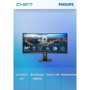 MONITOR PHILIPS B Line 346B1C - 34" WQHD CURVO / 5ms / HDMI DP USB-C / COLUNAS