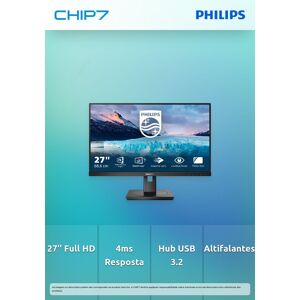 PHILIPS MONITOR IPS 27" 16.9 FHD VGA DVI HDMI DP USB COLUNAS HAS PIVOT 272S1M/00