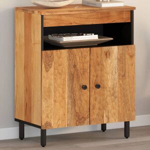 Vidaxl Armário Auxiliar Madeira Maciça De Acácia 60x33x75 Cm