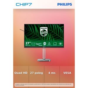 PHILIPS MONITOR IPS 27" QHD HDMI DP USB COLUNAS HAS PIVOT 27B2G5500