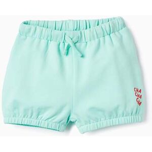 ZY BABY Calções em Algodão para Bebé Menina 'Cha Cha Cha', Menta 6-9 Months