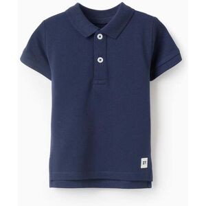 ZY BABY Polo de Algodão para Bebé Menino 'ZY', Azul Escuro Blue 6-9 Months