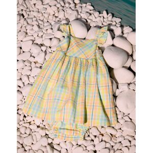 ZY BABY Vestido + Tapa-Fraldas com Xadrez para Bebé Menina 'B&S',; Multicolor Orange 18-24 Months