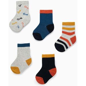 ZY BABY Pack 5 Pares de Meias para Bebé Menino 'Chaves', Multicolor Mixed 19-22