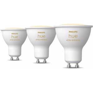 Pacote de 3 Smart bulbs Philips Hue White ambiance GU10 Bluetooth/Zigbee 4,2 W Regulável