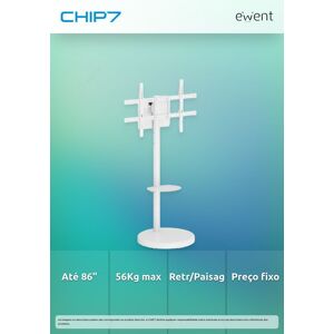 Ewent Suporte Móvel Para Tv At 86" E 56kg. Orientação Retrato Ou Paisagem » Preço Válido Até Nova Comunicação