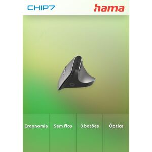 Rato Hama Wireless Ergonómico 8 Botões Emw-700 Cinza - 182691