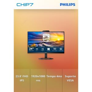Monitor Philips - 24" Full Hd Ips / Hdmi Dp Usb-C / Webcam / Colunas - 24e1n5300he/00