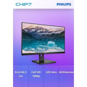 Monitor Philips - 24" Full Hd Va / Vga Dvi Hdmi Dp Usb / Colunas / Has / Pivot - 242s9jml/0