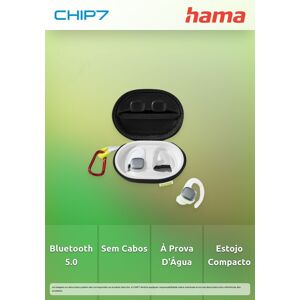 Auscultadores Hama Bluetooth True Wireless \"Spirit Athletics\", Branco/amarelo - 184074