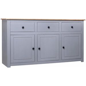 vidaxl Aparador 135x40x80 cm pinho maciço panama cinzento