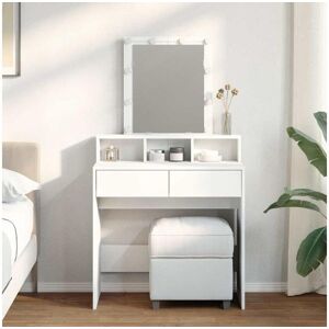 vidaxl Toucador com LED 80x41x144,5 cm branco