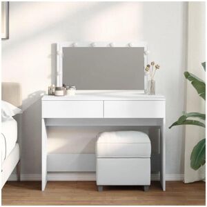 vidaxl Toucador com LEDs 100x40x120 cm branco