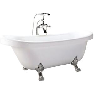 ELITESHOPPING Banheira de ilha vintage 170 x 80 cm com pés prateados e Torneira - Marigold